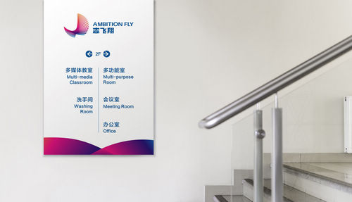 志飛翔教育集團VIS形象系統設計 志飛翔教育集團VIS形象系統設計-導視牌設計